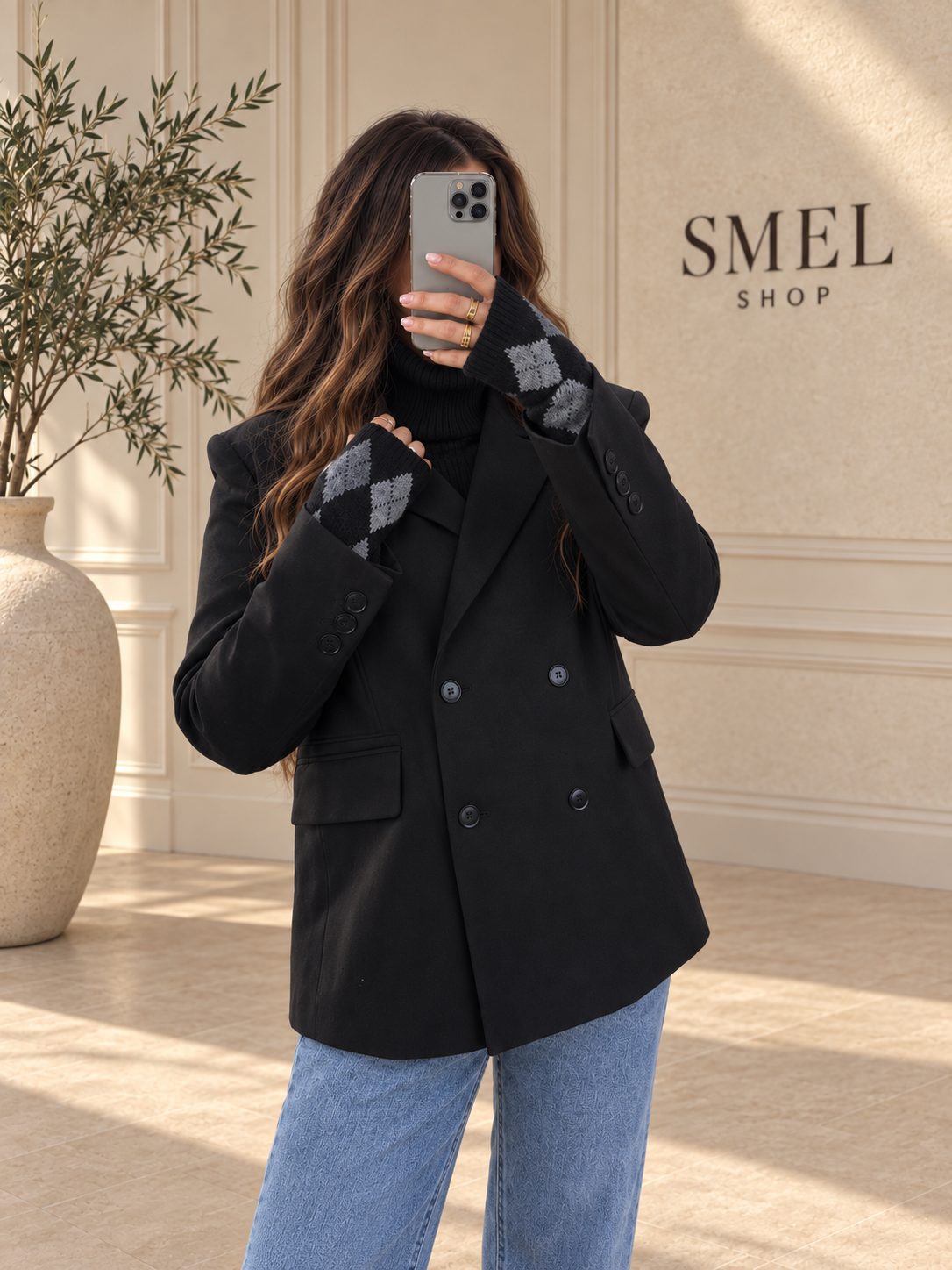 Veste blazer Saharienne - Noire