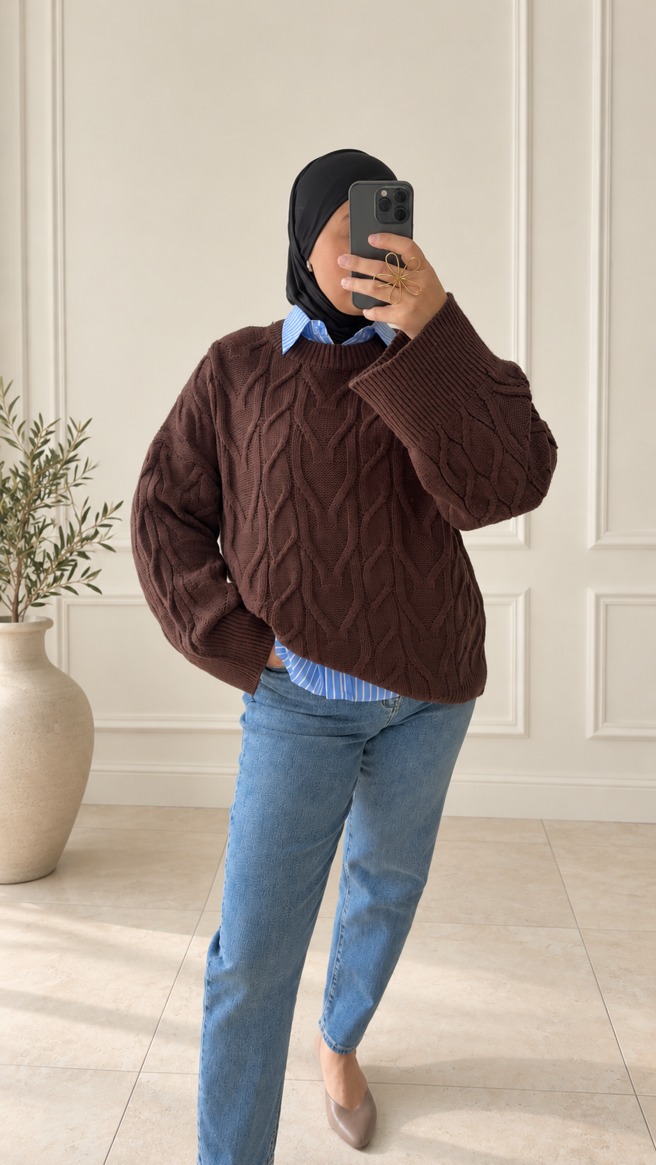 Pull PM0711 Marron
