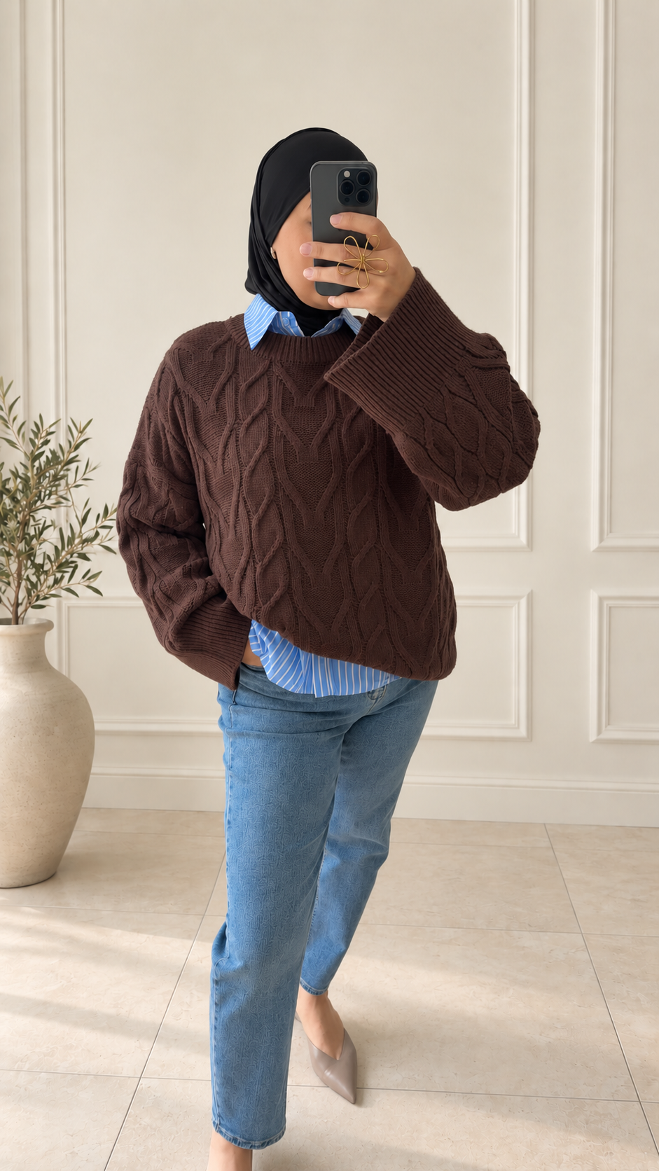 Jean droit taille haute bleu clair