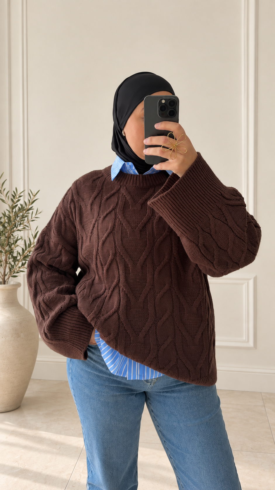 Pull PM0711 Marron