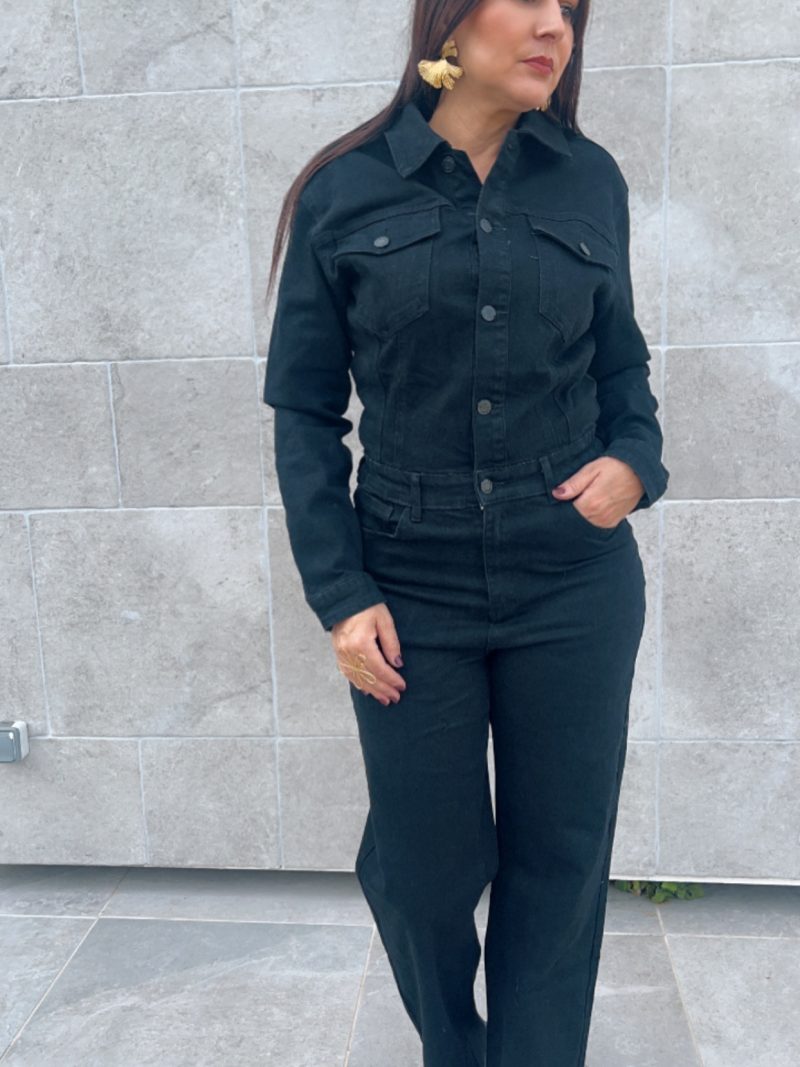 Combinaison en jeans noire