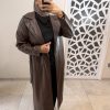 Trench similicuir marron