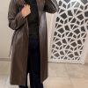 Trench similicuir marron