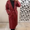 Trench similicuir rouge