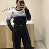 Pantalon noir taille haute avec ceinture