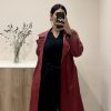 Trench similicuir rouge
