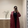 Trench similicuir rouge