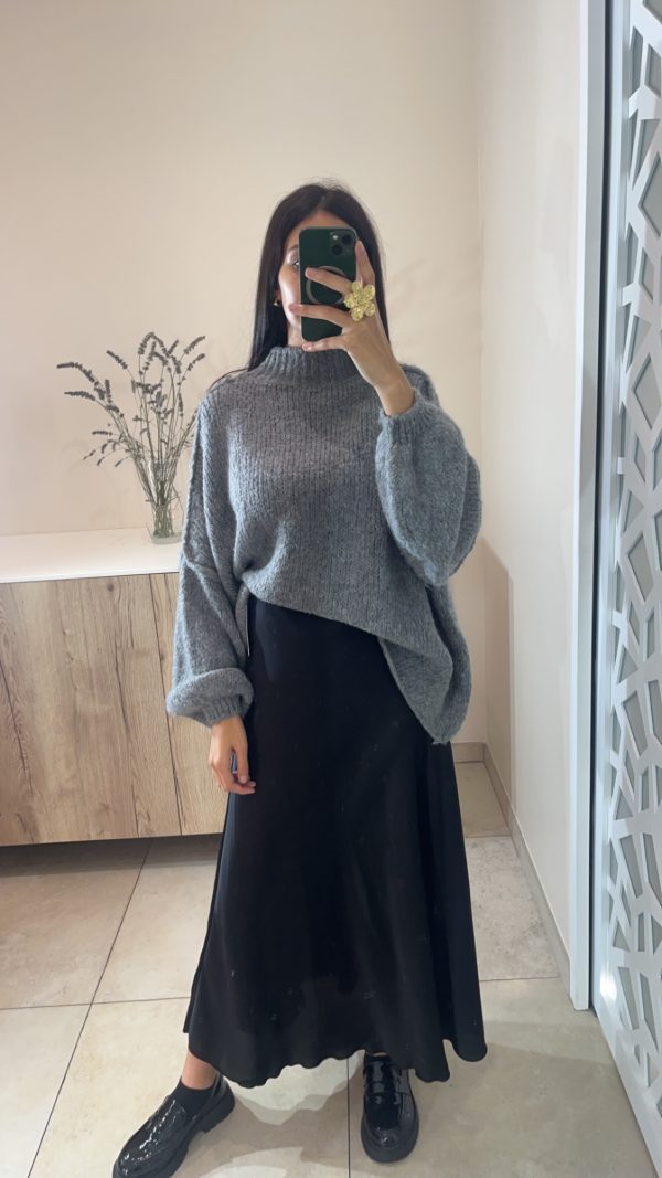 Jupe satin noir