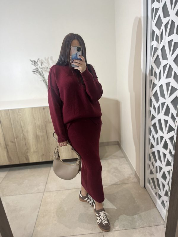 Ensemble jupe  bordeaux
