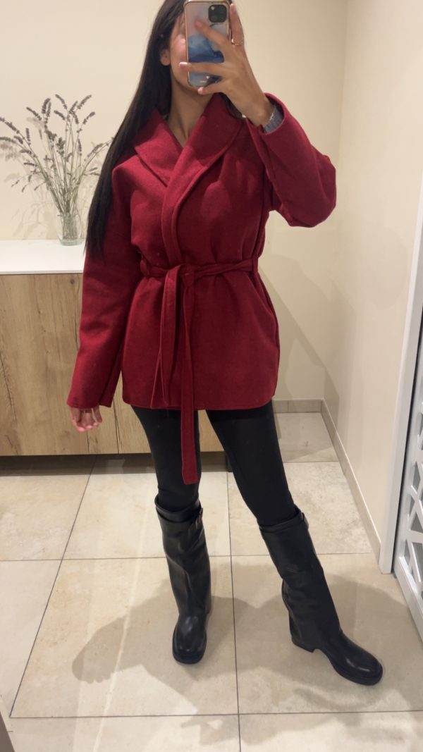 Manteau court bordeaux