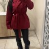 Manteau court bordeaux