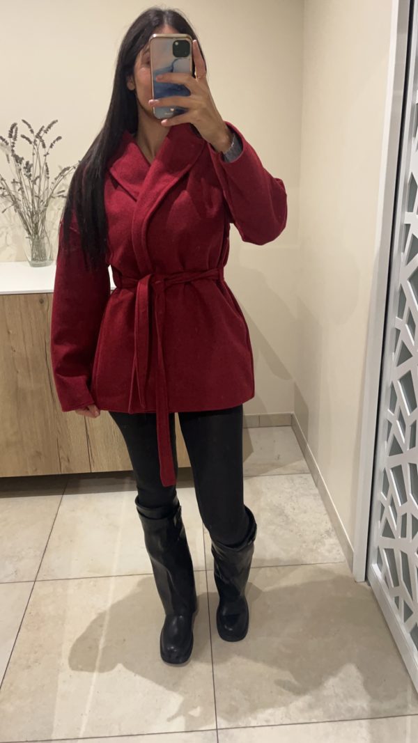 Manteau court bordeaux