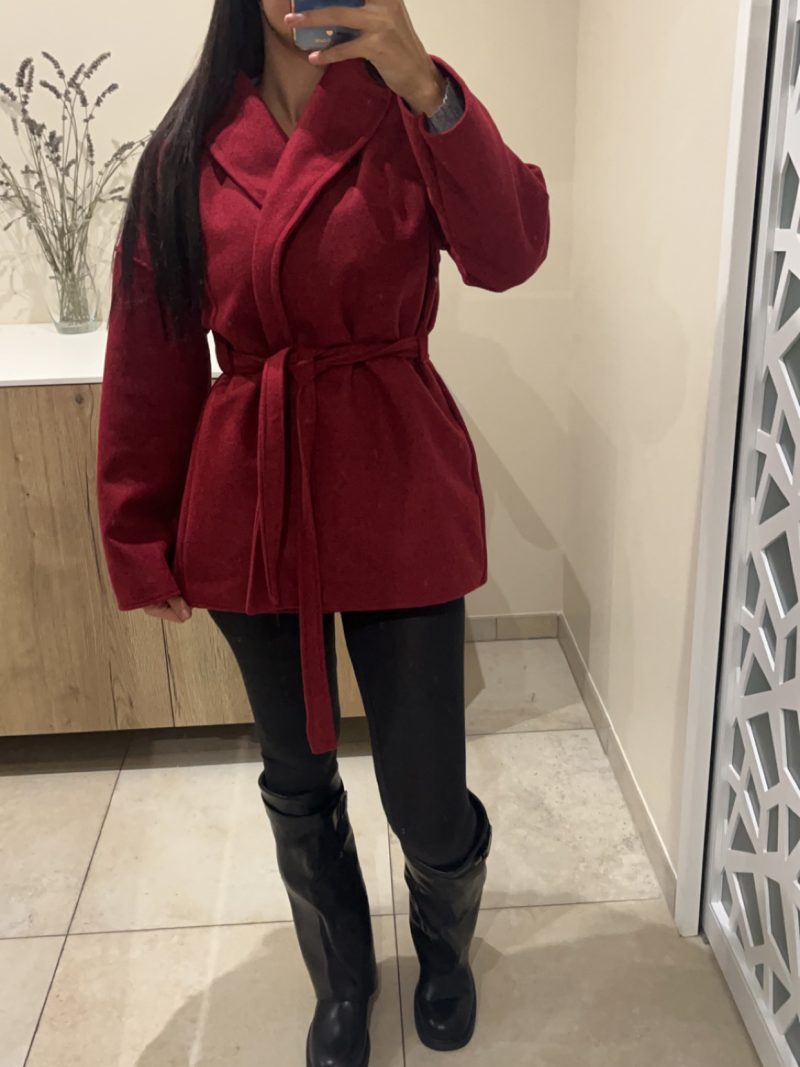 Manteau court bordeaux