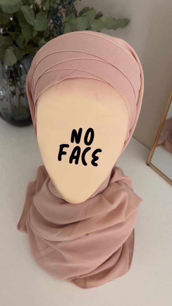 Hijab préformé rose clair