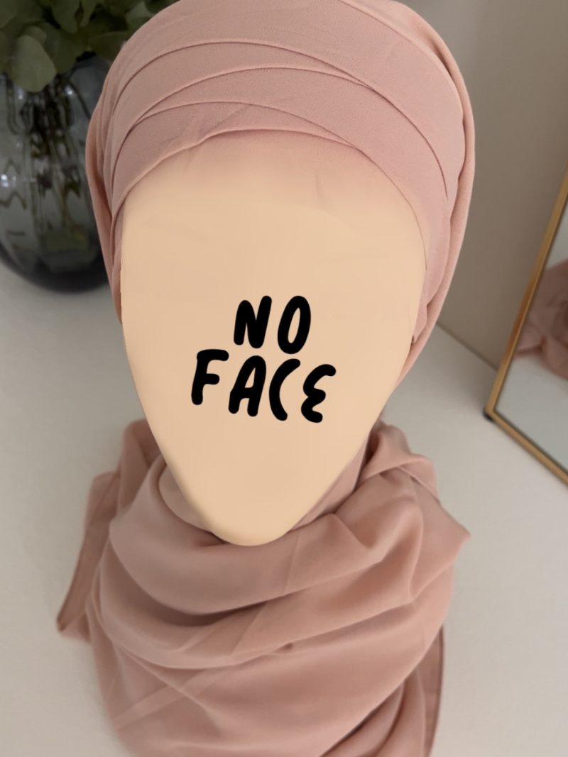 Hijab préformé rose clair
