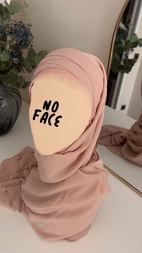 Hijab préformé rose clair