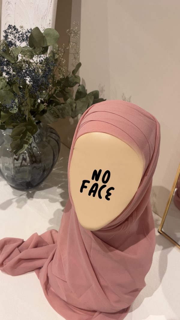 Hijab préformé rose bb