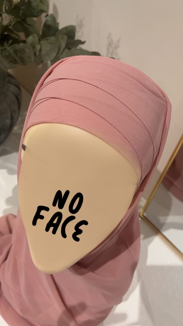 Hijab préformé rose bb