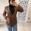Blazer cintré marron