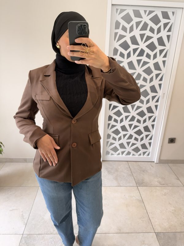 Blazer cintré marron