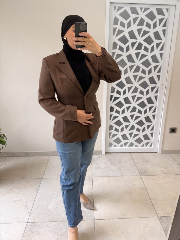 Blazer cintré marron