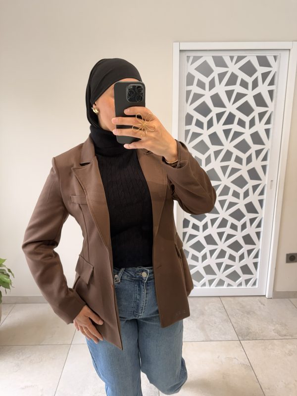 Blazer cintré marron