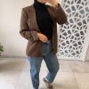 Blazer cintré marron