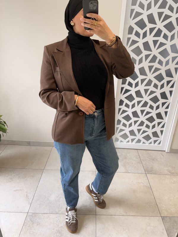 Blazer cintré marron