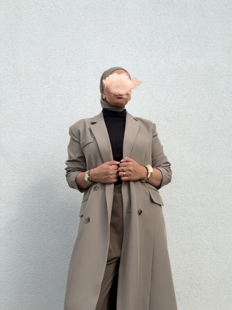 Long blazer taupe