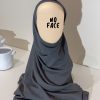 Hijab préformé gris