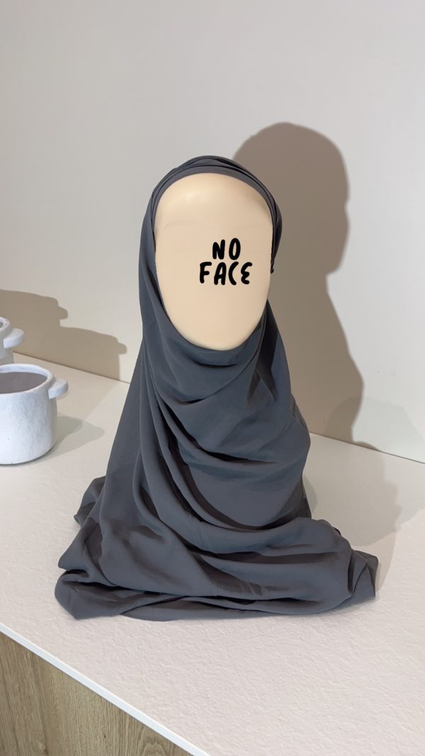 Hijab préformé gris