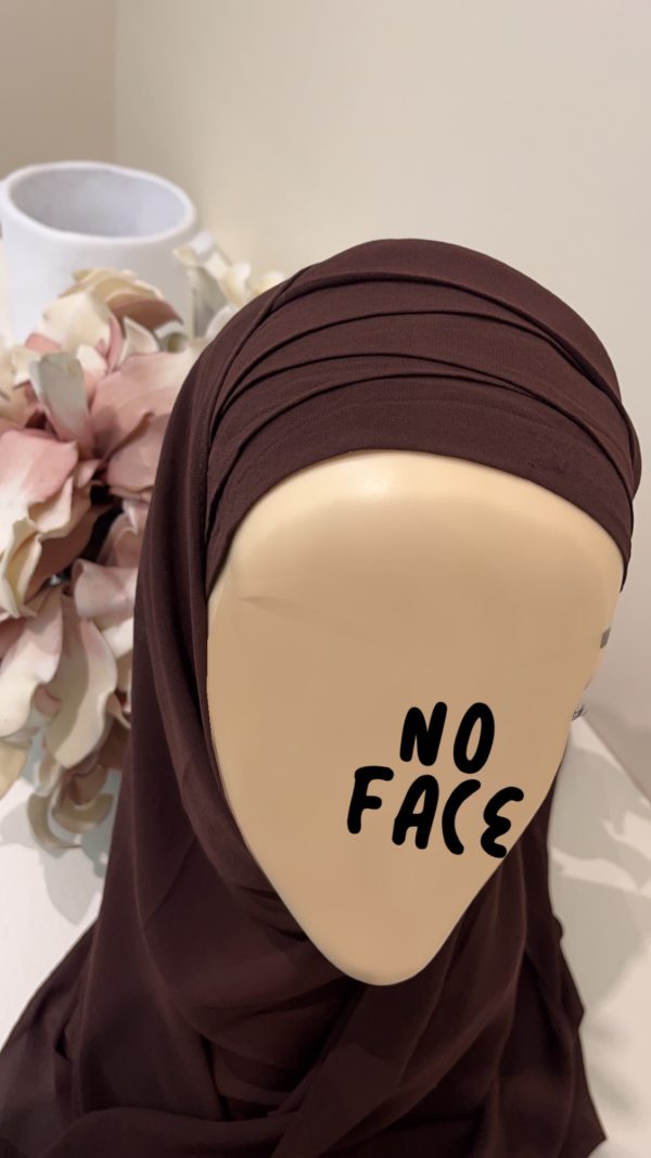 Hijab préformé chocolat