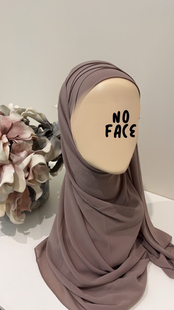 Hijab préformé taupe foncé
