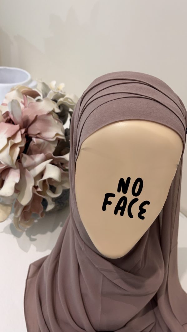 Hijab préformé taupe foncé
