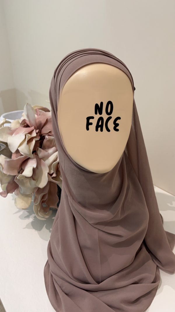 Hijab préformé taupe foncé