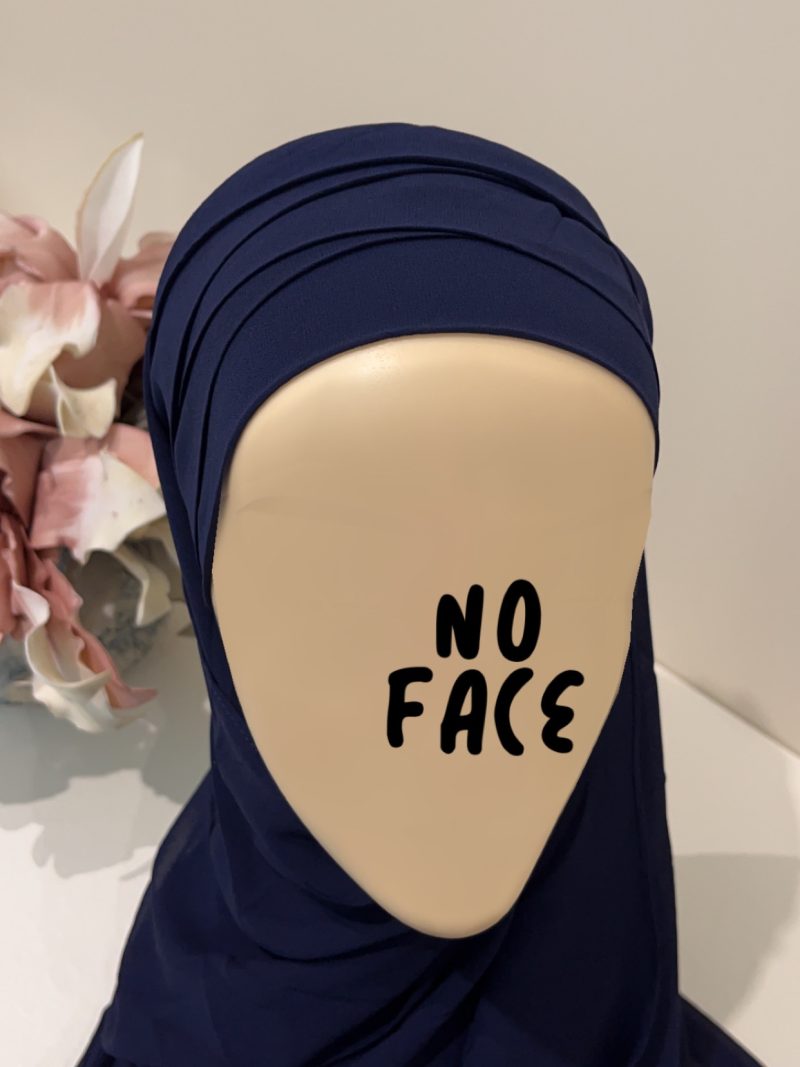 Hijab préformé bleu marine