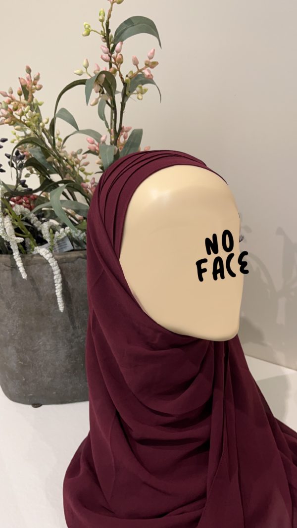 Hijab préformé bordeaux