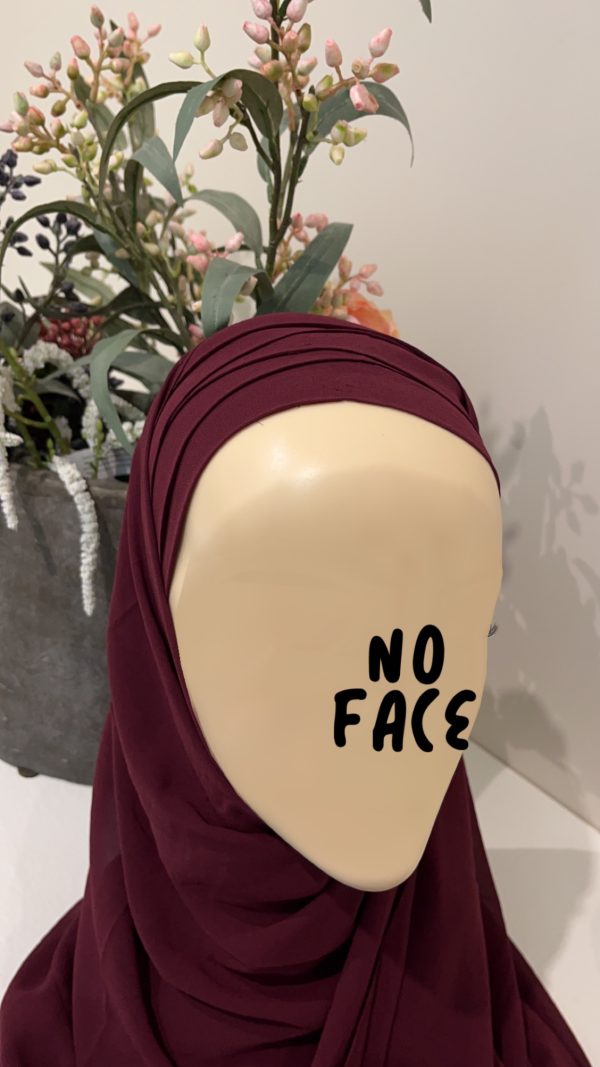 Hijab préformé bordeaux