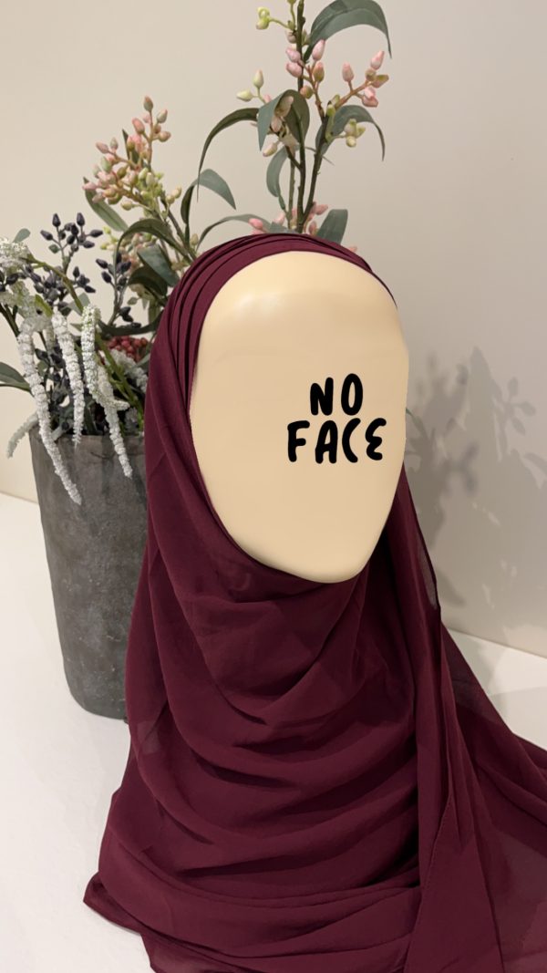 Hijab préformé bordeaux