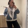 Veste en jeans fourrure