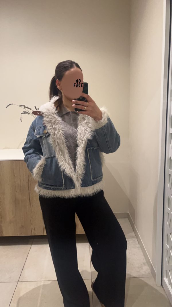 Veste en jeans fourrure