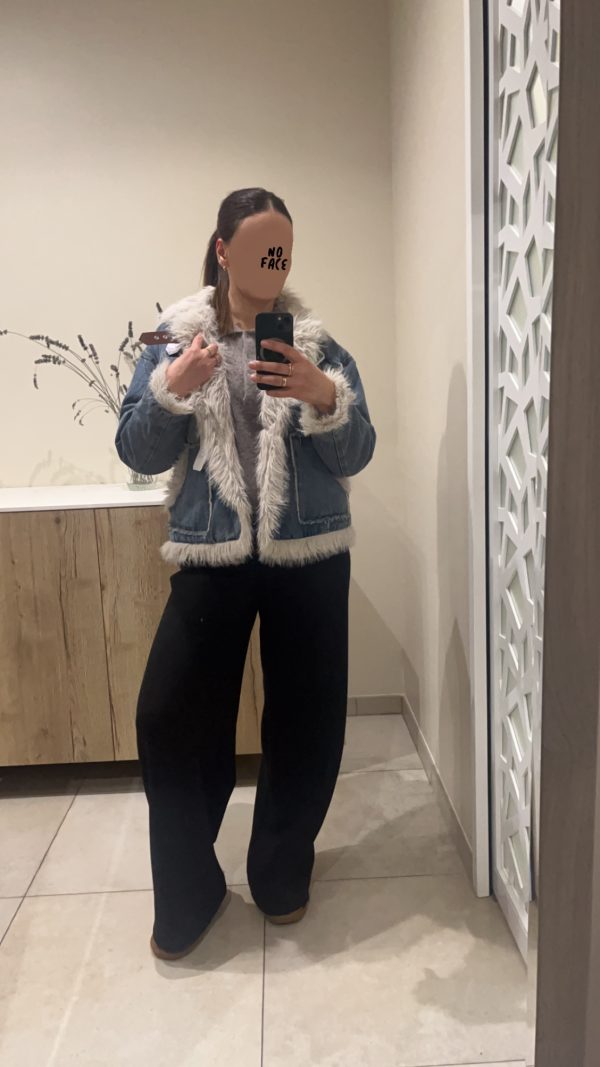 Veste en jeans fourrure