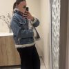 Veste en jeans fourrure