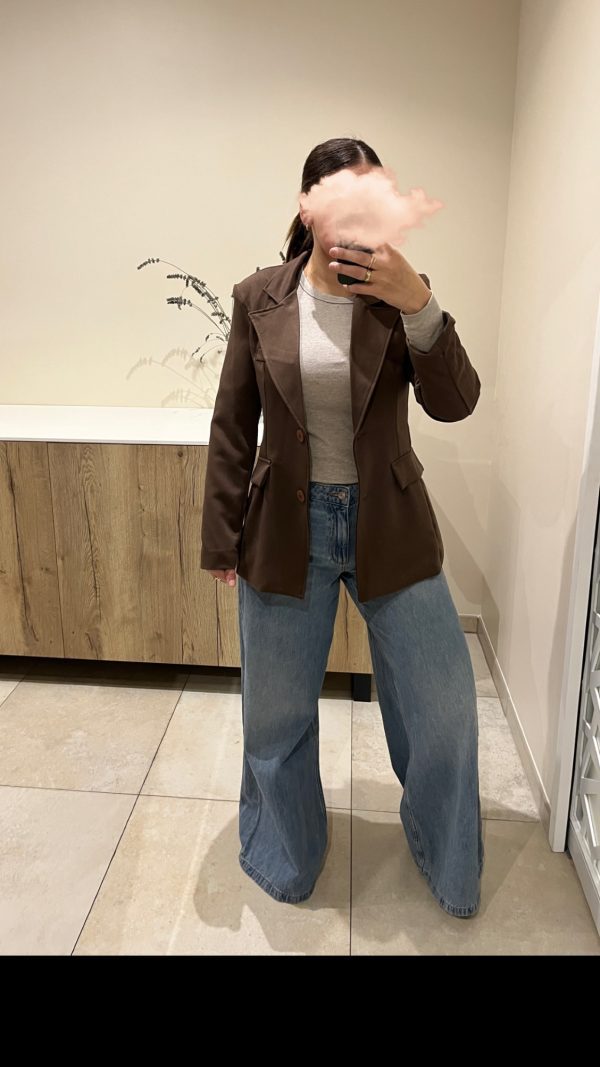 Blazer cintré marron