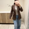 Blazer cintré marron