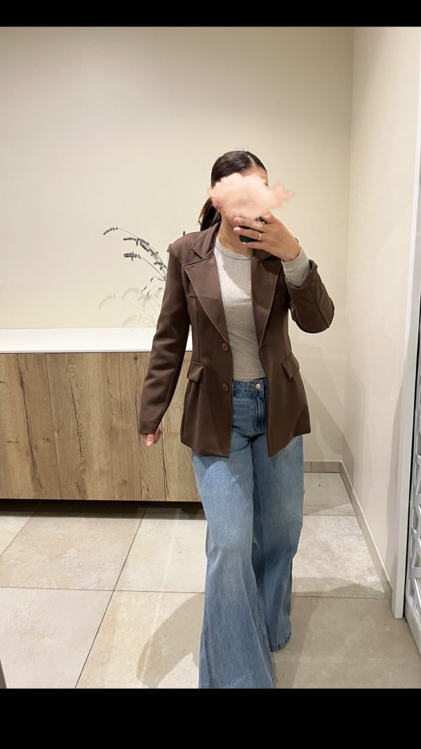 Blazer cintré marron