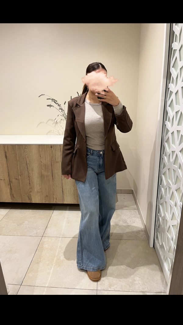 Blazer cintré marron