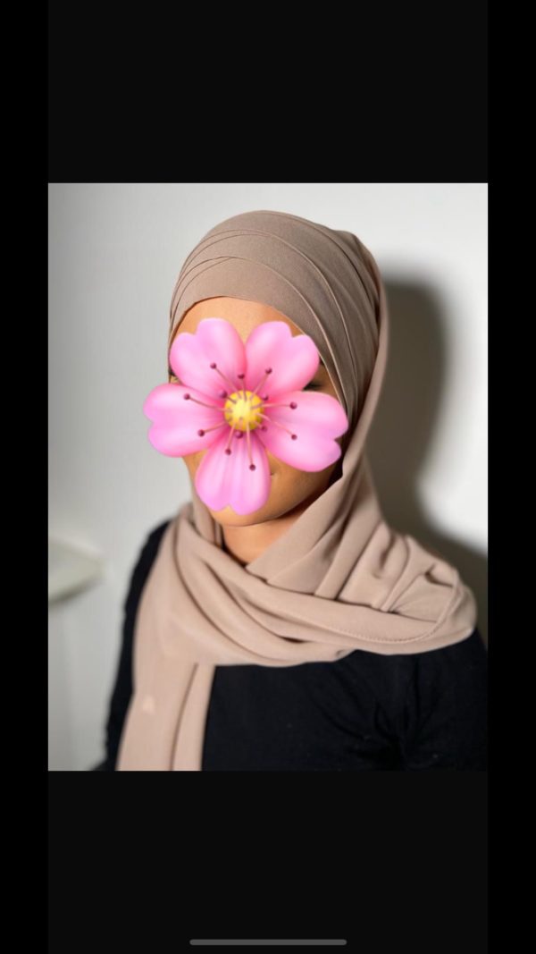 Hijab préformé taupe clair