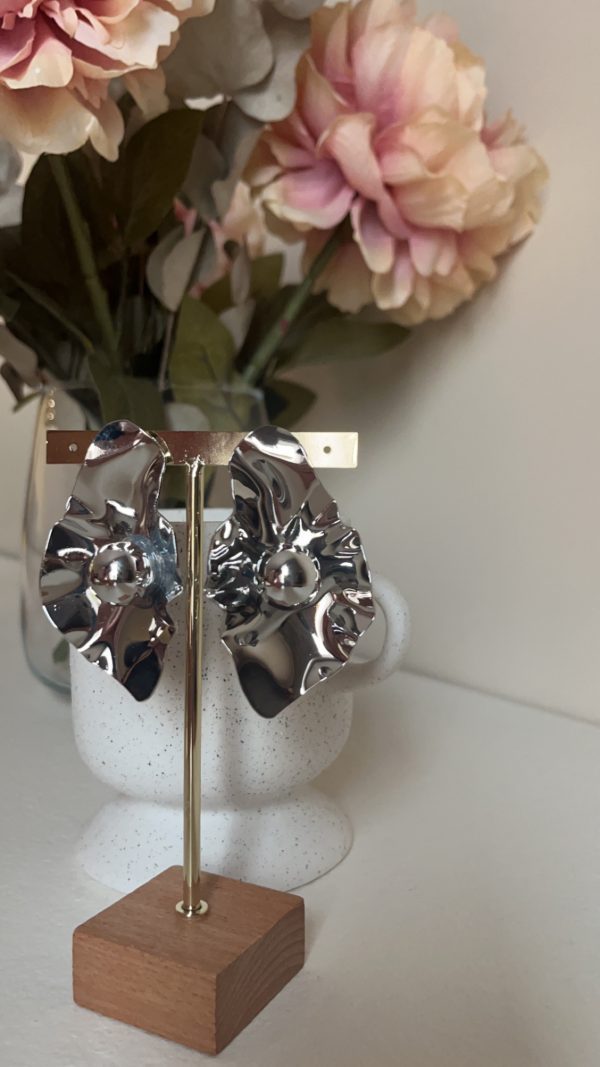 Boucle d’oreille Marquise blanc
