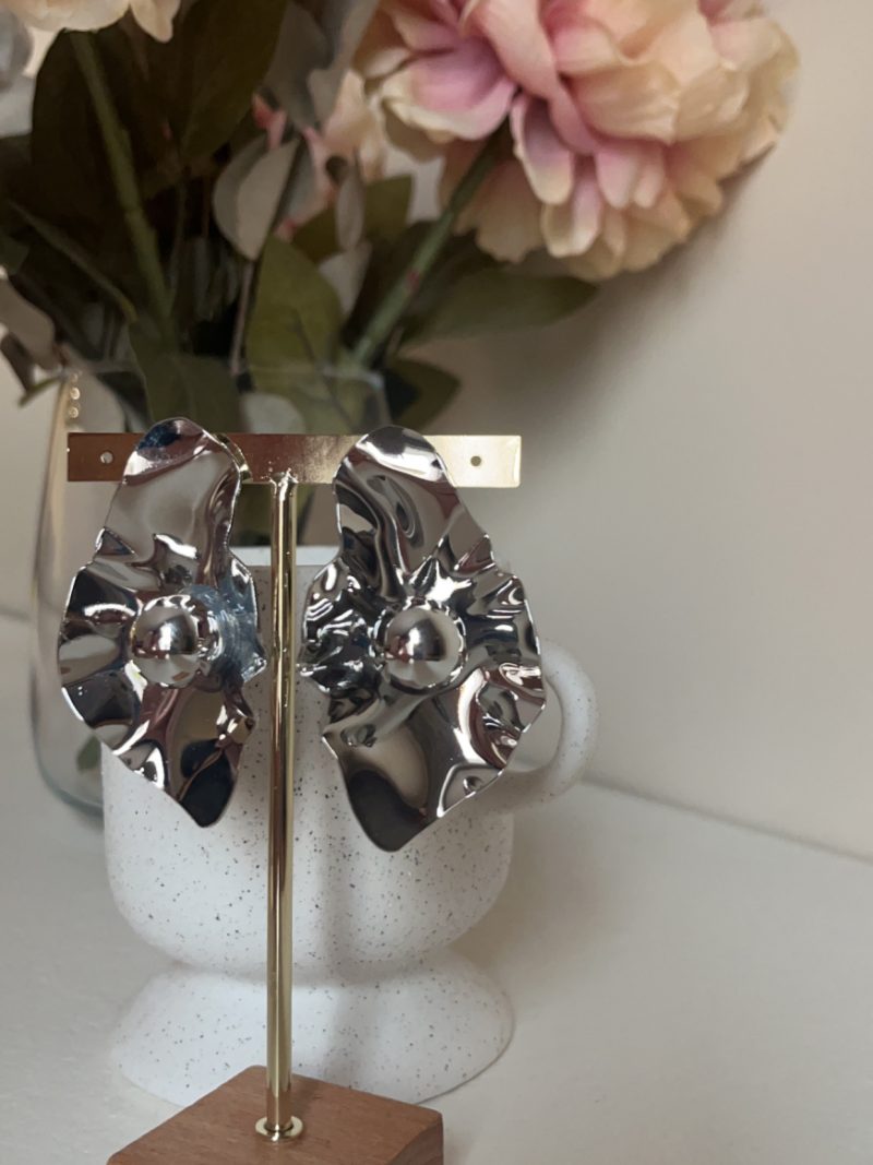 Boucle d’oreille Marquise blanc